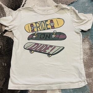 5/$20 Joe Fresh White Kids Skateboard Graphic Tee